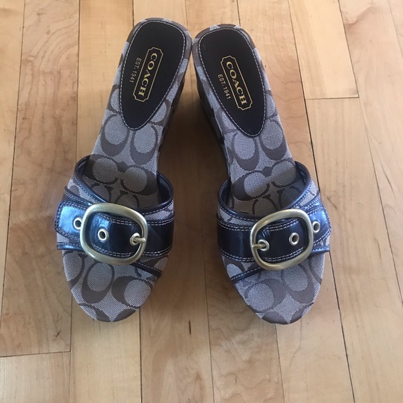 Coach Shoes - Coach Gretta Brown Wedge Sandal